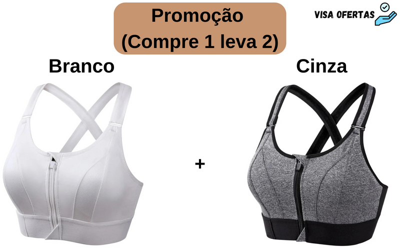 Sutiã Esportivo Sem Fio Confortável - Atletic Fit (COMPRE 1 LEVE 2)