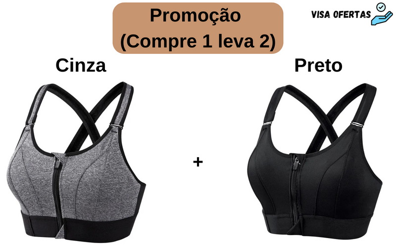 Sutiã Esportivo Sem Fio Confortável - Atletic Fit (COMPRE 1 LEVE 2)